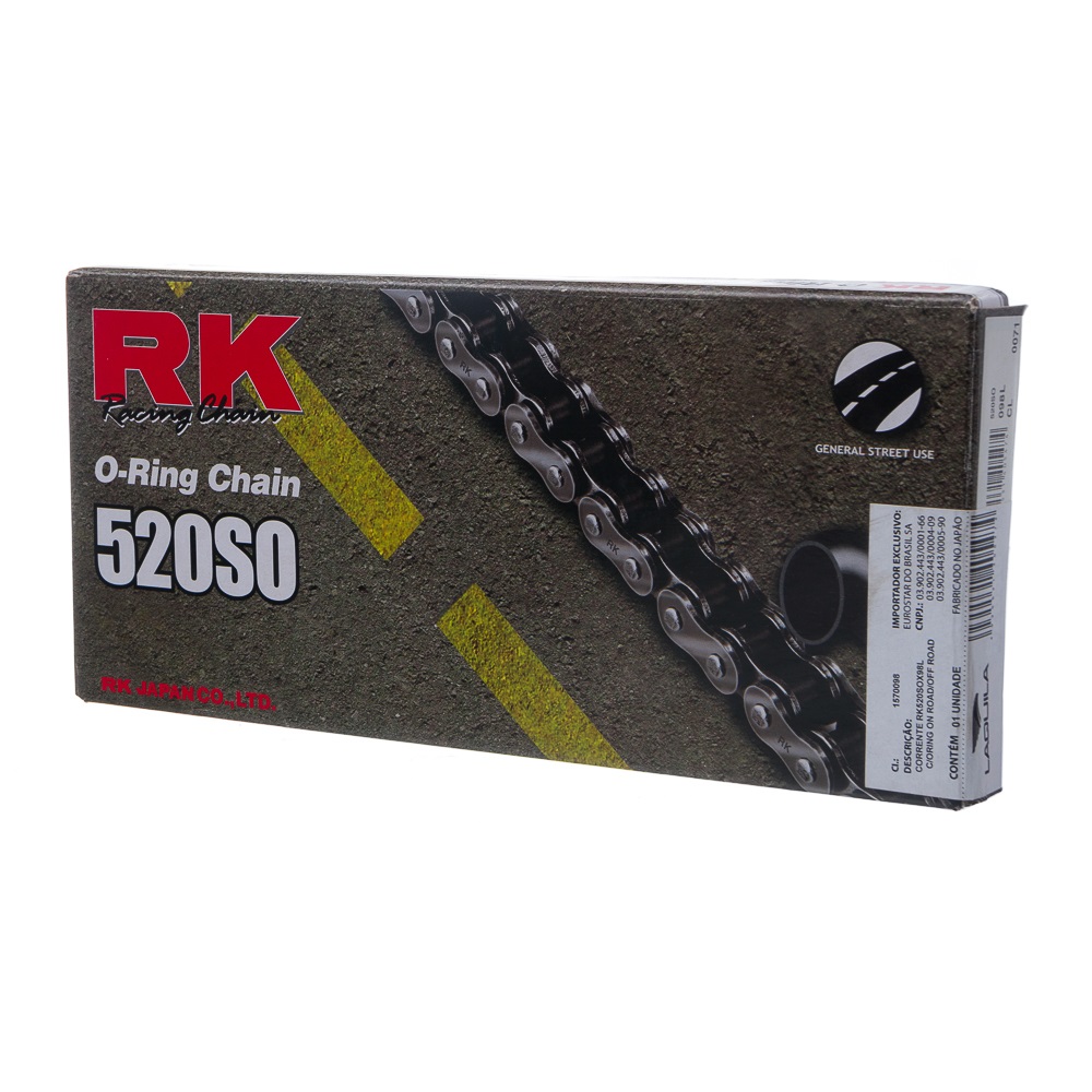 Corrente Rk 520sox98l C/oring E Emenda Re...