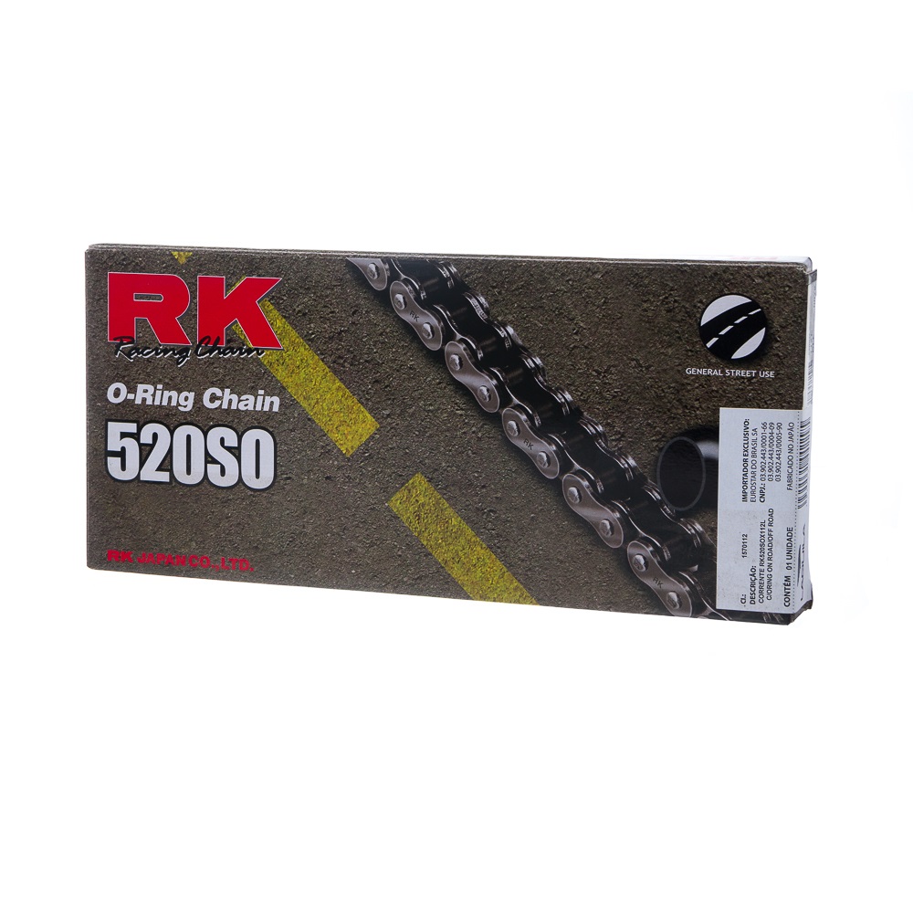 Corrente Rk 520sox112l C/oring E Emenda R...
