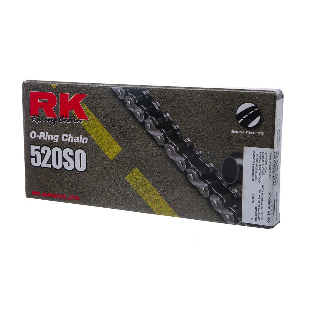Corrente Rk 520sox114l C/oring E Emenda R...